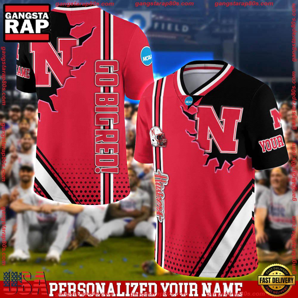 NCAA Customized Nebraska Cornhuskers Team Logo Player Football Jersey Shirt