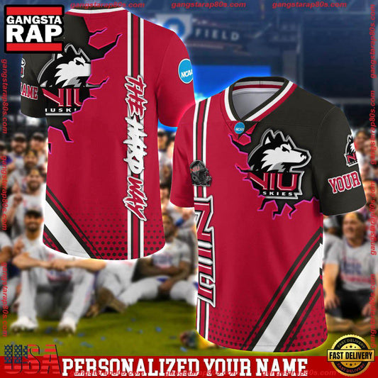 NCAA Customized Northern Illinois Huskies Team Logo Player Football Jersey Shirt