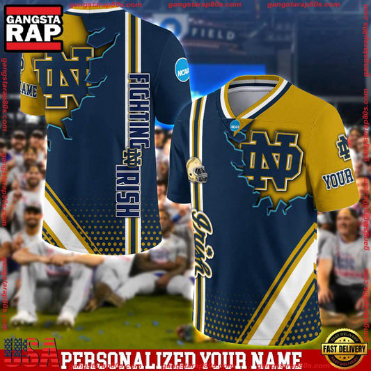 NCAA Customized Notre Dame Fighting Irish Team Logo Player Football Jersey Shirt