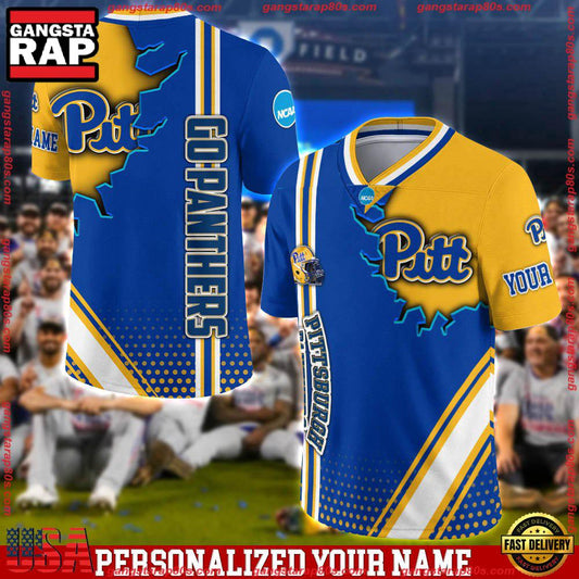 NCAA Customized Pittsburgh Panthers Team Logo Player Football Jersey Shirt
