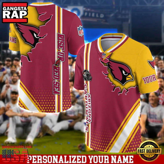 NFL Custom Name Arizona Cardinals Team Logo Football Jersey