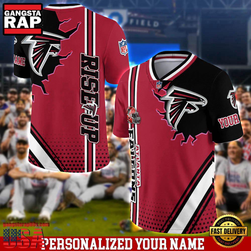 NFL Custom Name Atlanta Falcons Team Logo Football Jersey