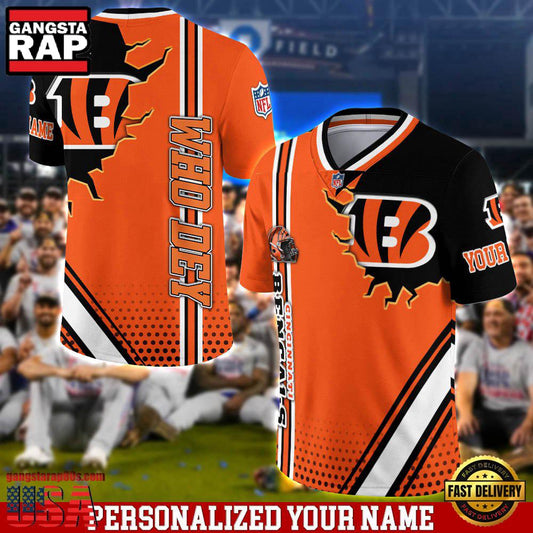 NFL Custom Name Cincinnati Bengals Team Logo Football Jersey