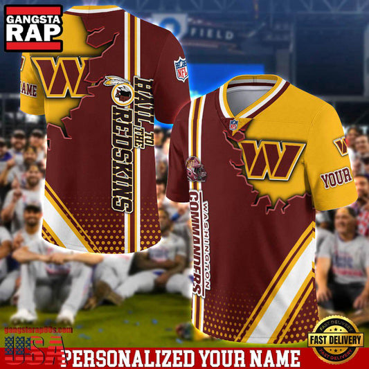 NFL Custom Name Washington Commanders Team Logo Football Jersey
