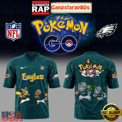 Philadelphia Ealges x Pokemon Go 2025 New Design Football Jersey