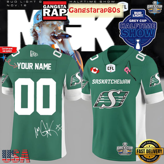 Saskatchewan Roughriders x Machine Gun Kelly Custom Football Jersey